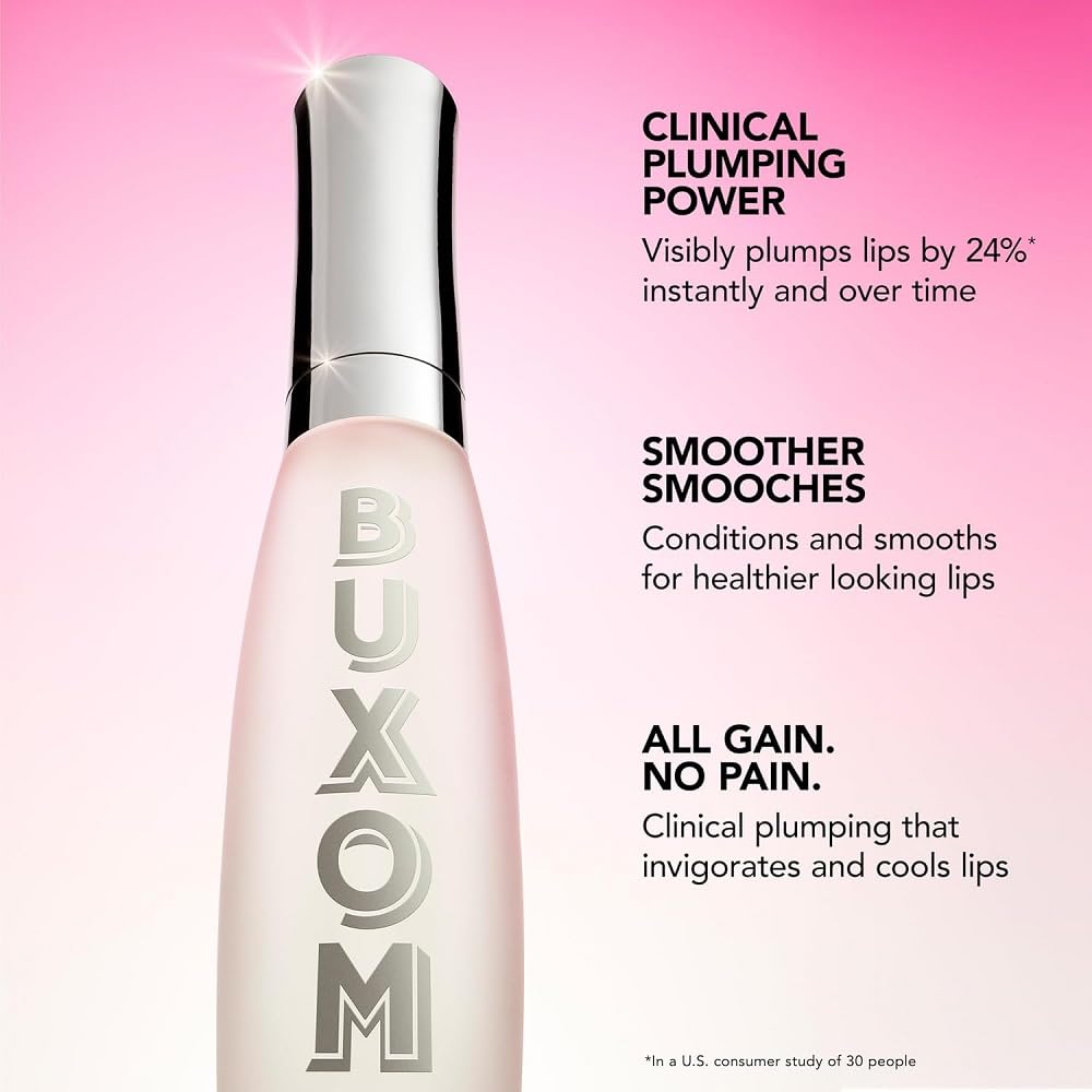 Buxom Plump Shot peptide lip treatment open with wand