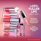 Buxom glossy lip oil packaging details and branding