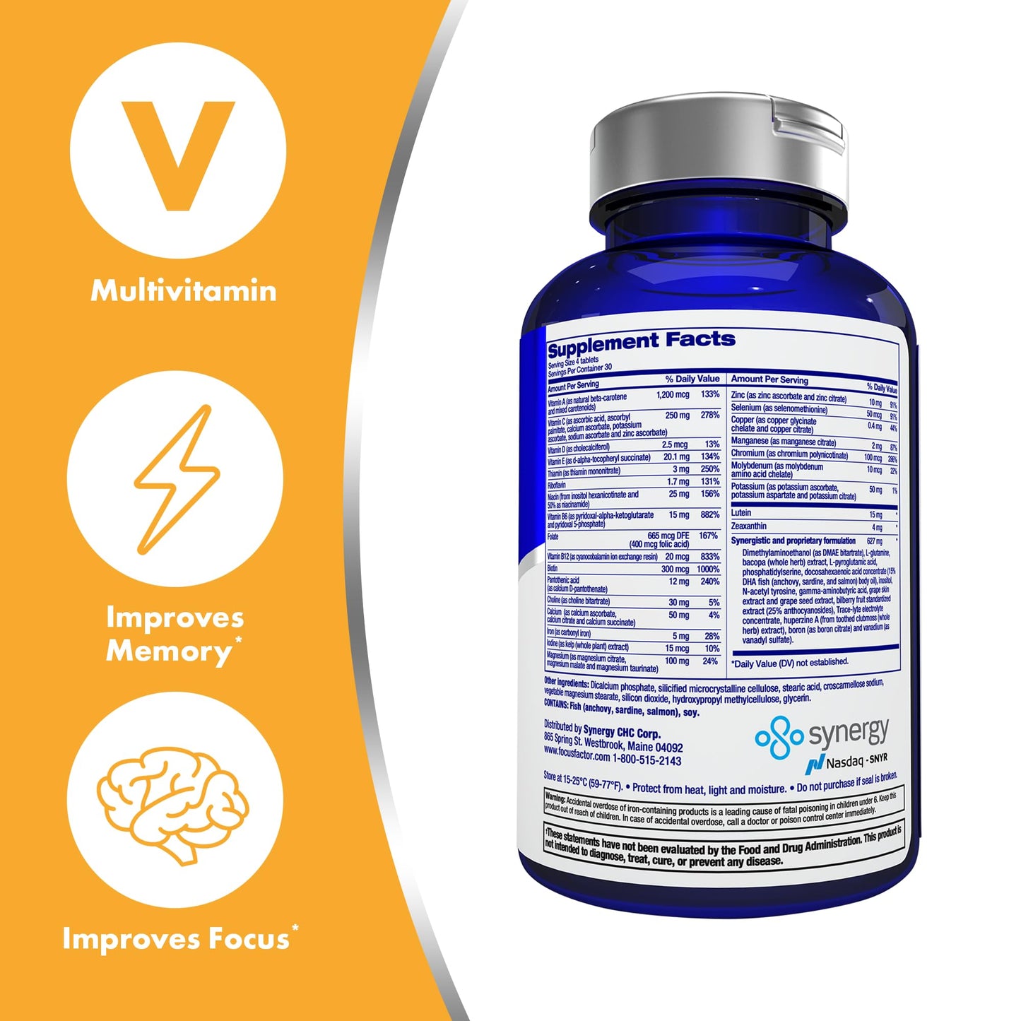 Focus Factor USA imported cognitive and vision supplement