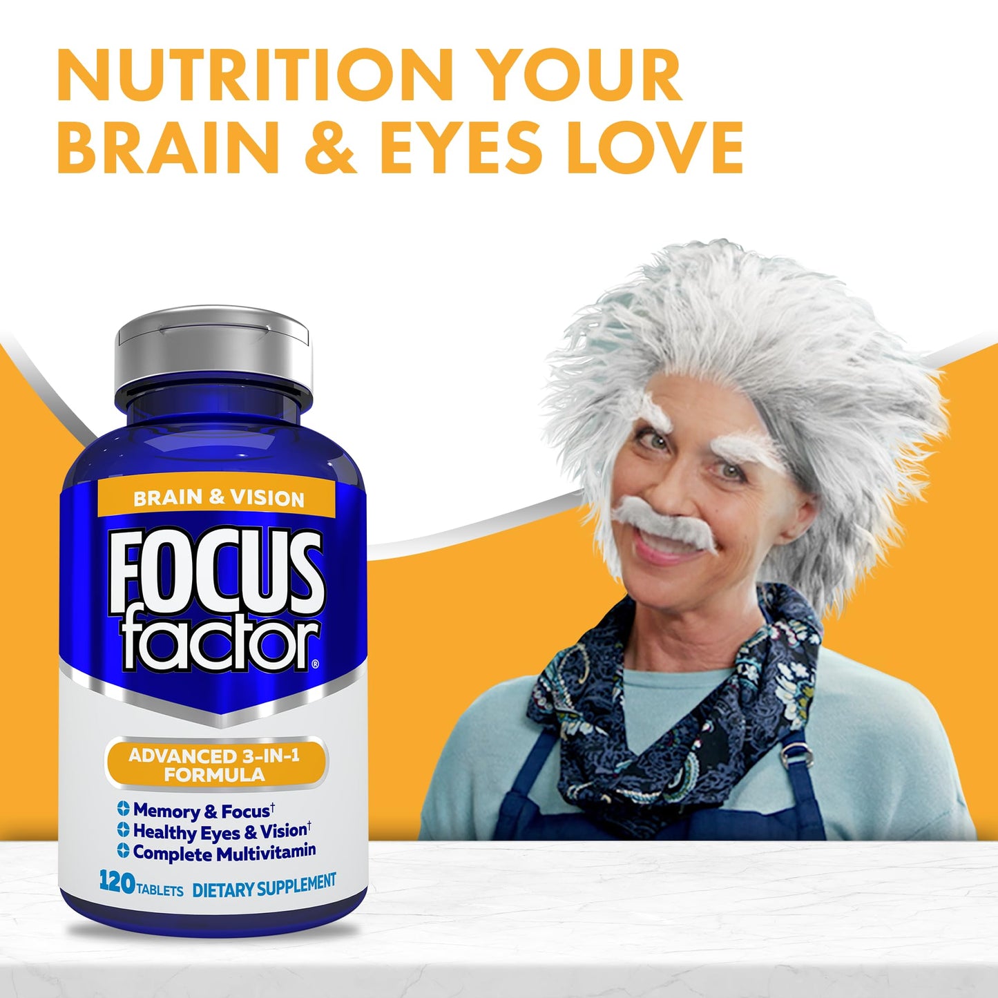 Focus Factor supplement ingredients and nutritional label