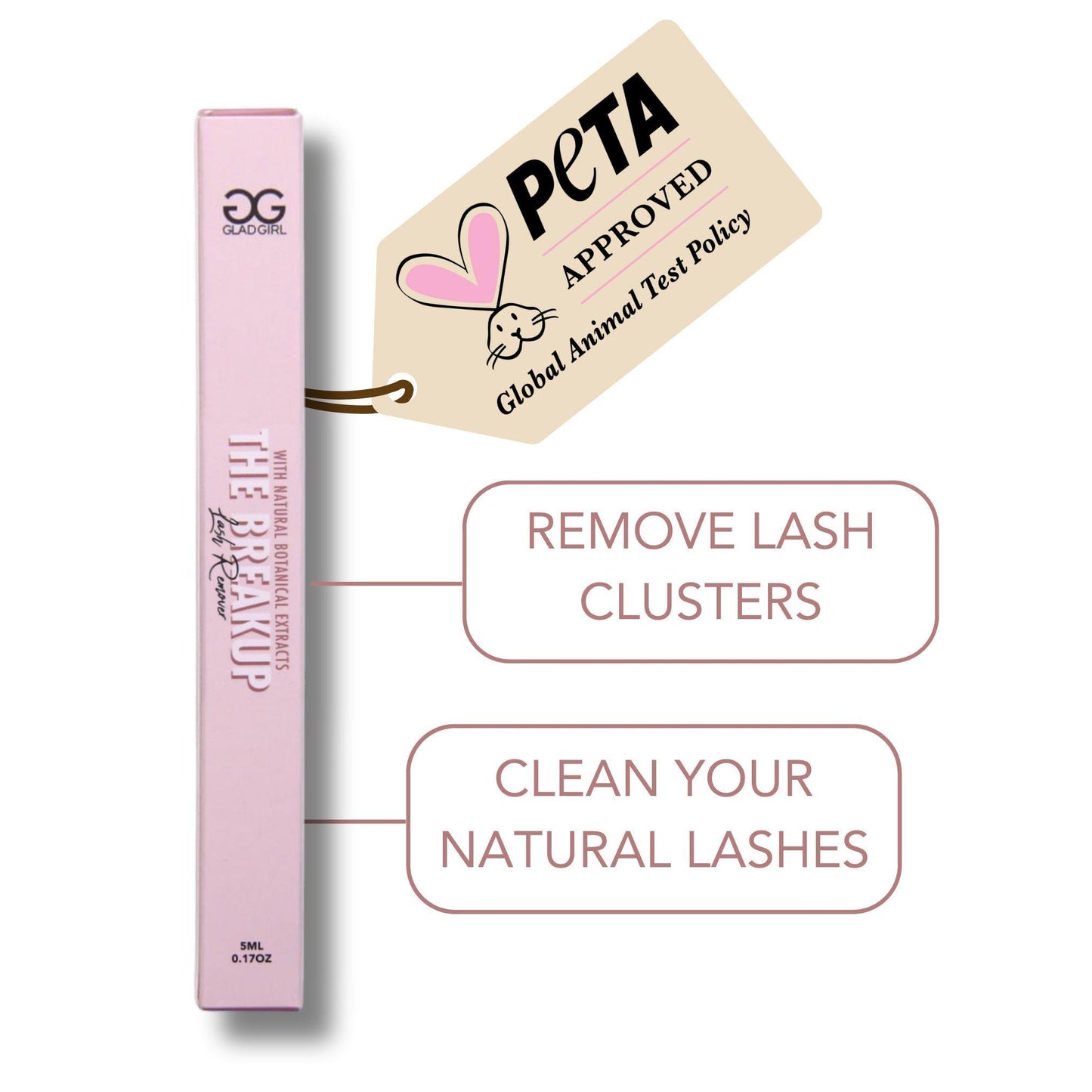 GladGirl lash glue remover gel texture on wand