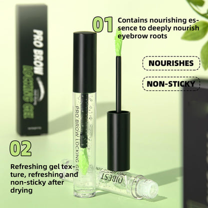 Close up of Miescher Pro Brow Locking Gel brush bristles