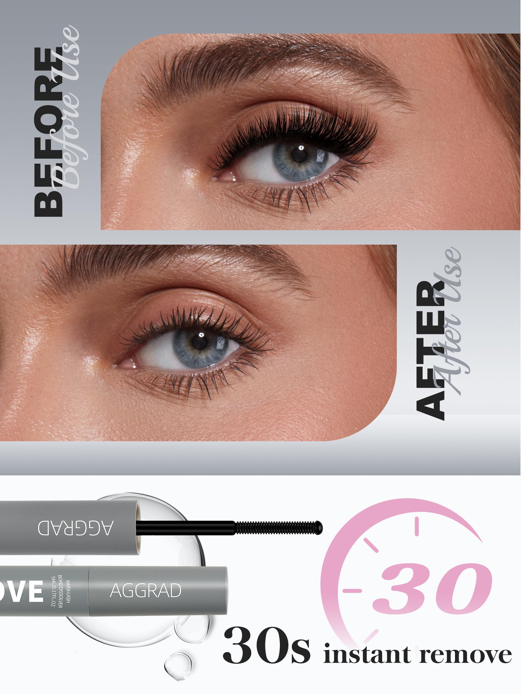 Aggrad Nourish Lash Glue Remover usage illustration