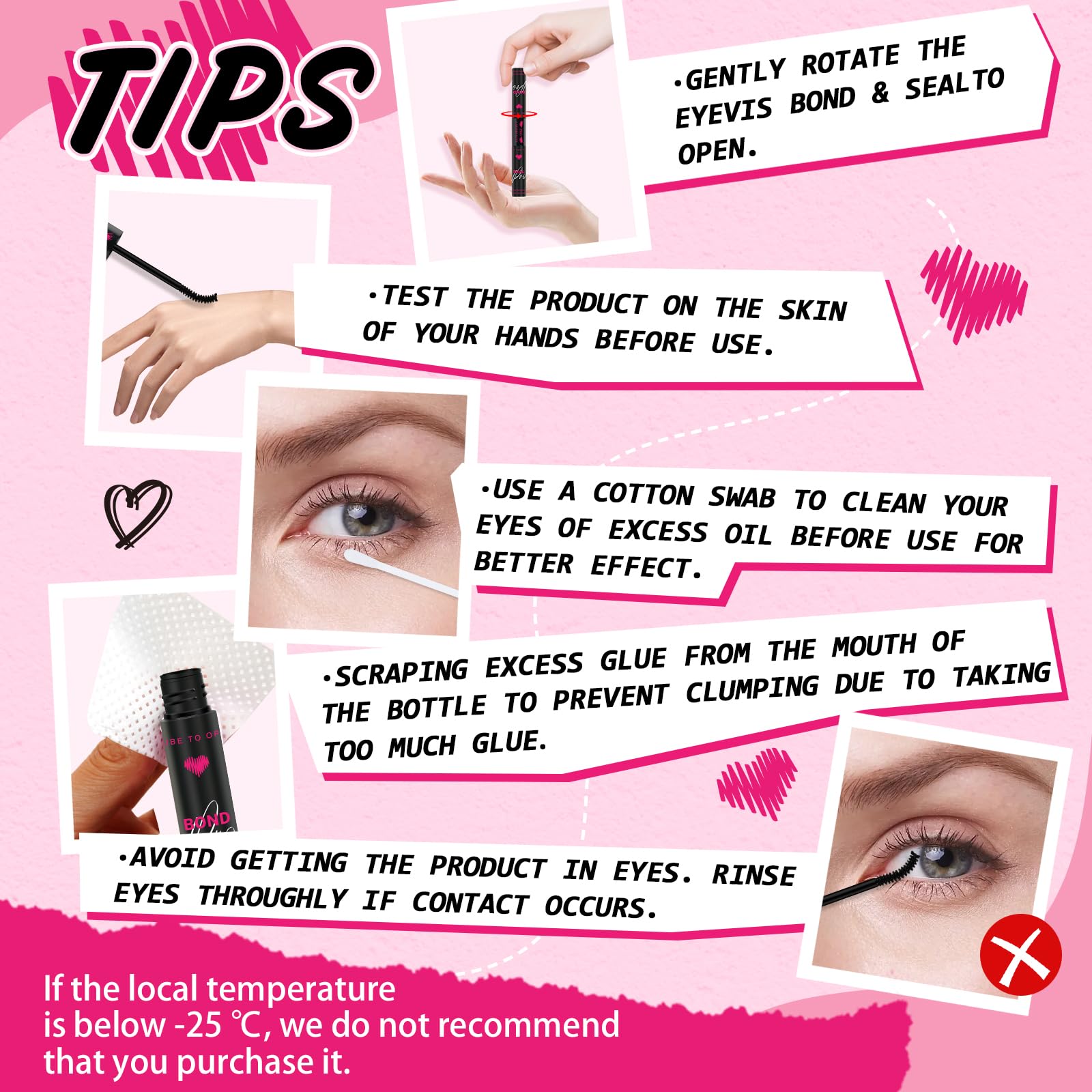 Residue free cluster lash glue remover fluid texture showcasing clean results.