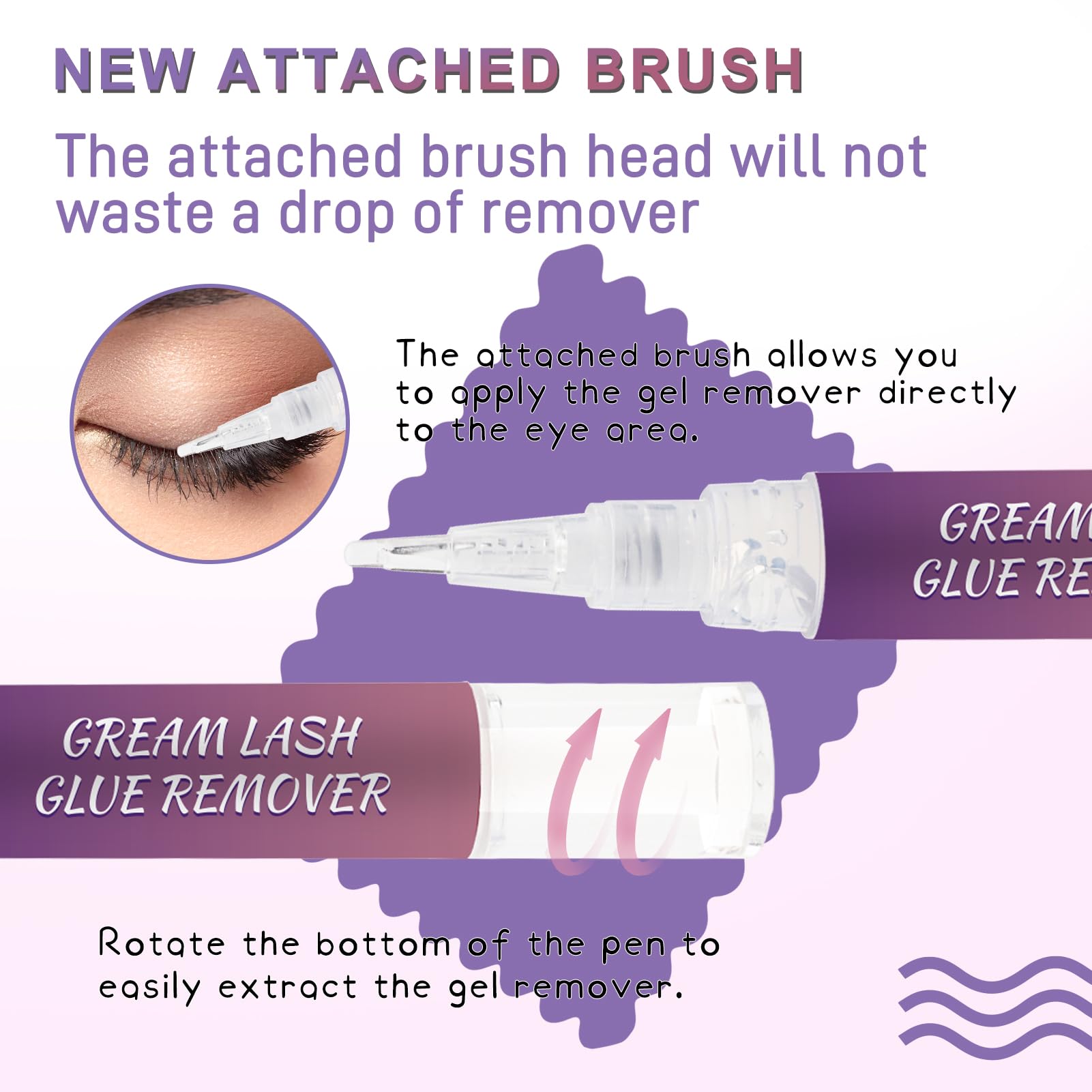 How to use Wendy Lashes cluster lash remover cream step by step on sensitive skin