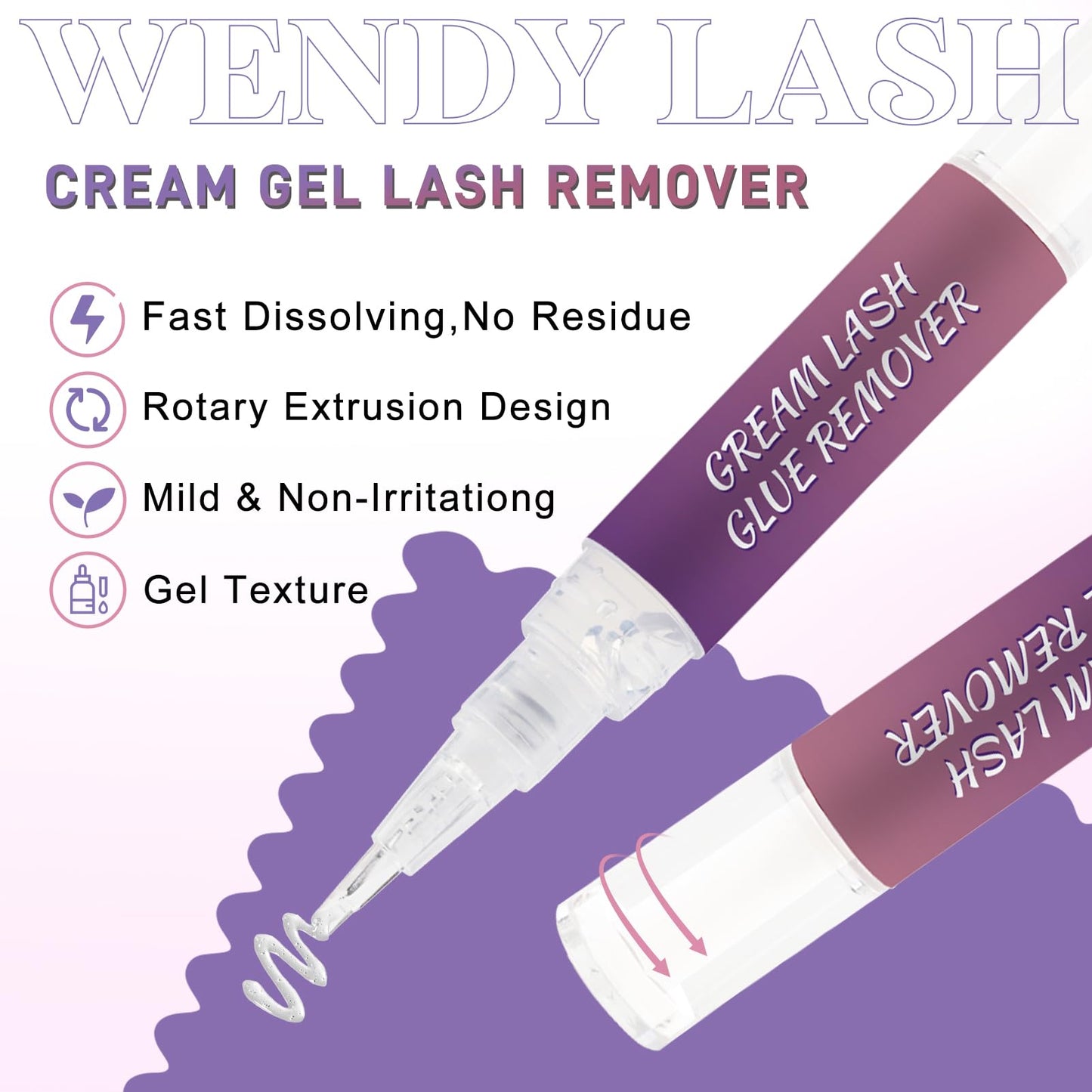 Wendy Lashes authentic USA imported eyelash glue remover packaging for Indian consumers
