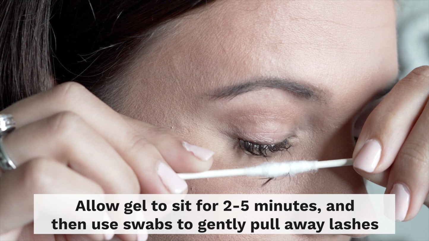 Professional clear eyelash adhesive remover gel suitable for sensitive skin application