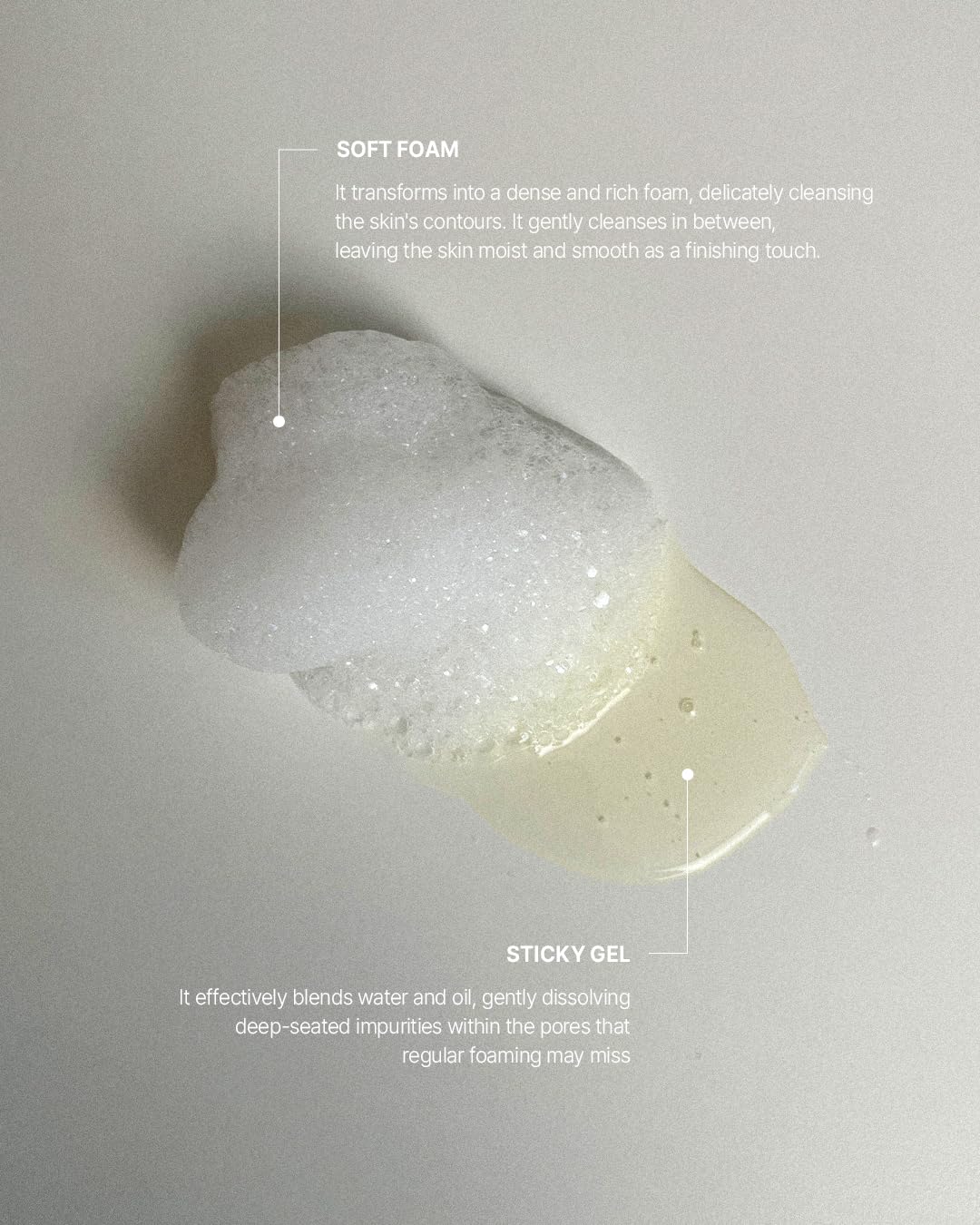 XOUL human stem cell skincare cleanser gel texture close up