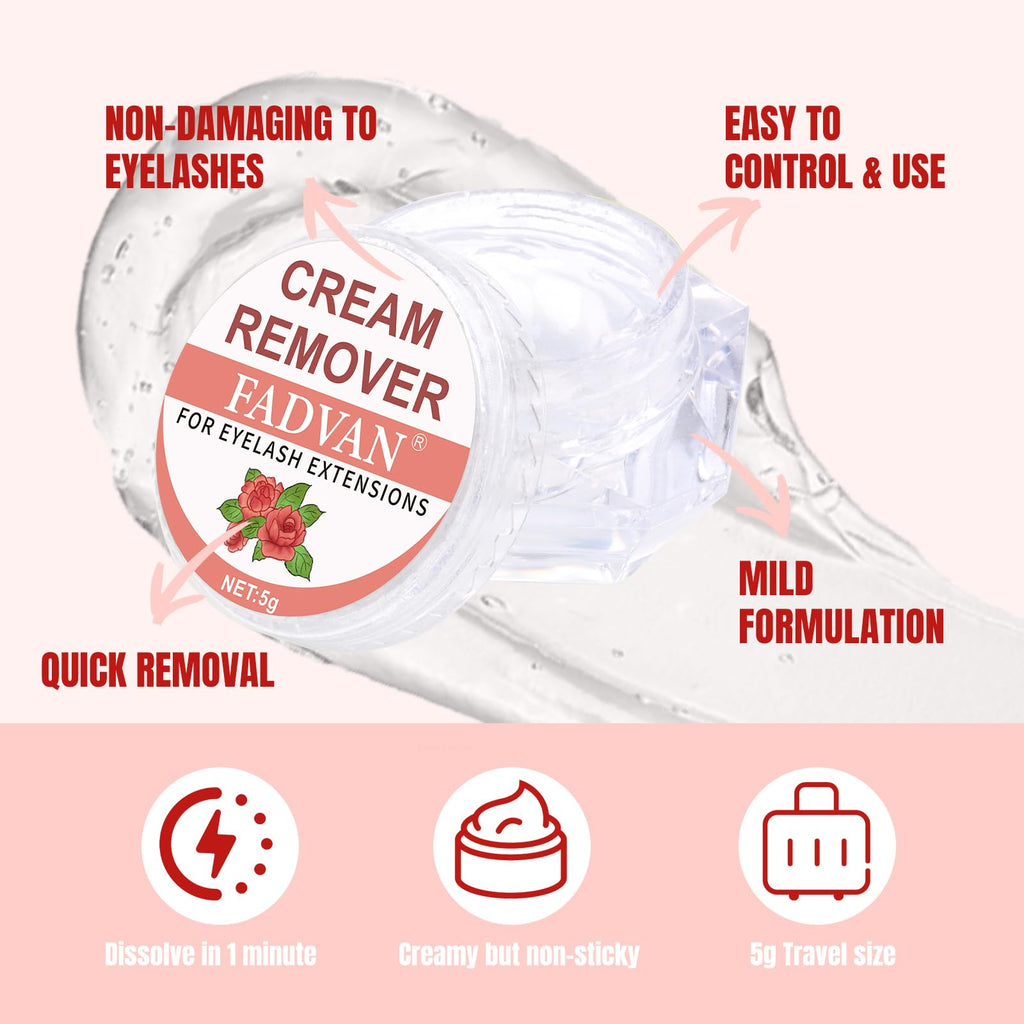 FADVAN eyelash extension remover cream texture closeup