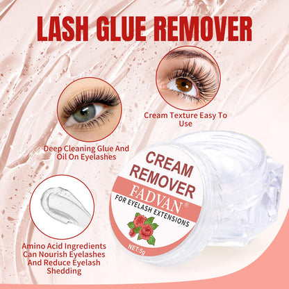 Close up of Fadvan lash remover gel branding