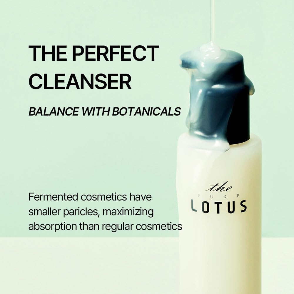 The Pure Lotus Korean gel to foam vegan face wash texture close up