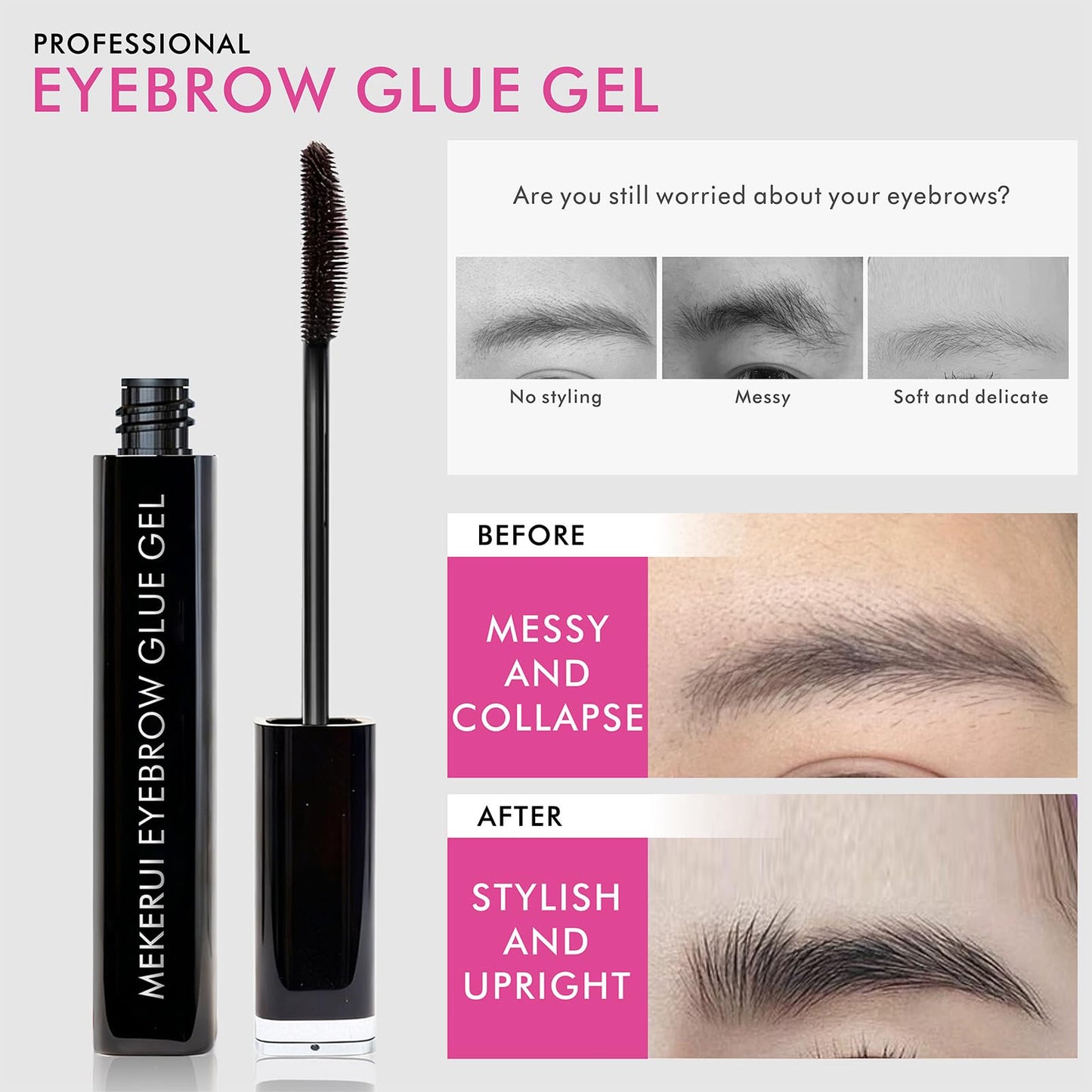 Mekerui brow lamination gel applicator brush detail