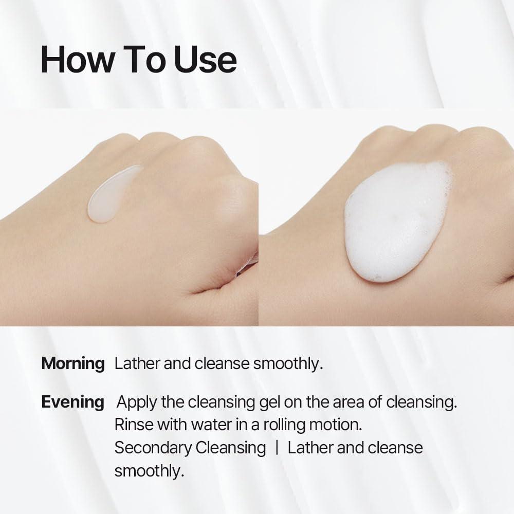 Authentic imported Korean beauty balancing cleanser bottle back label