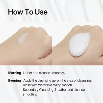 Authentic imported Korean beauty balancing cleanser bottle back label