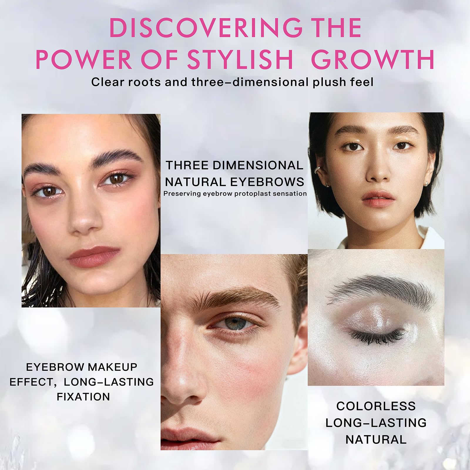 Person applying Mekerui brow styling gel to eyebrows