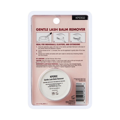 Professional lash extension remover balm bottle and applicator