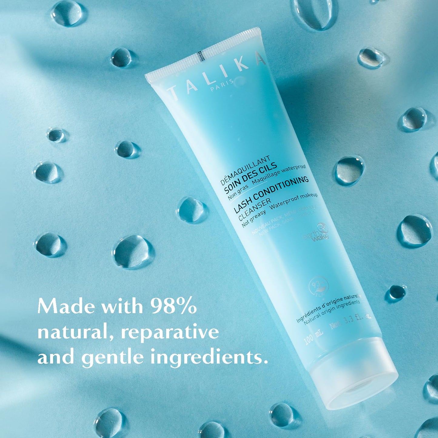 Talika eye makeup remover gel tube on white background for sensitive eyes