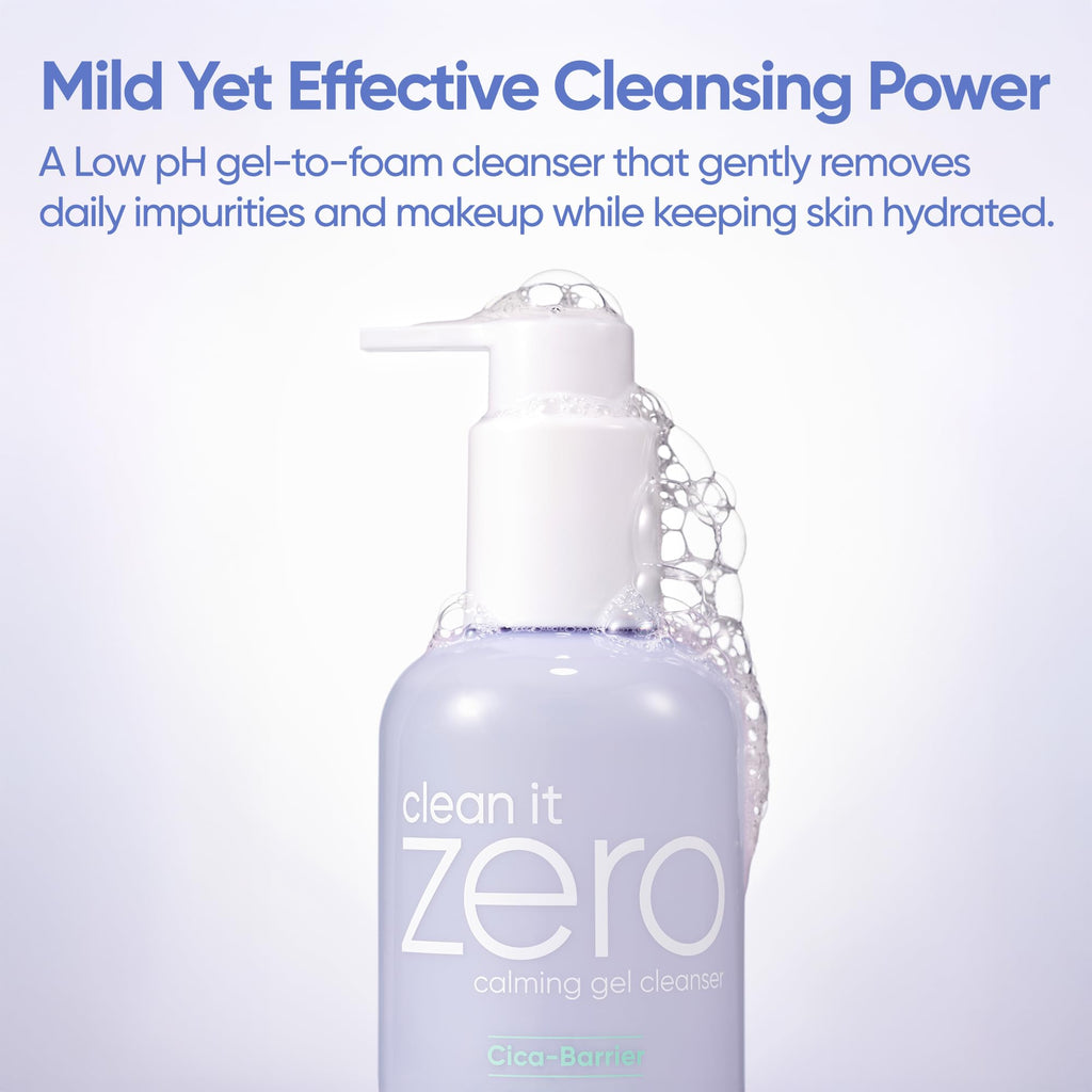 Banila Co Clean It Zero Calming Gel Cleanser pump dispenser detail shot