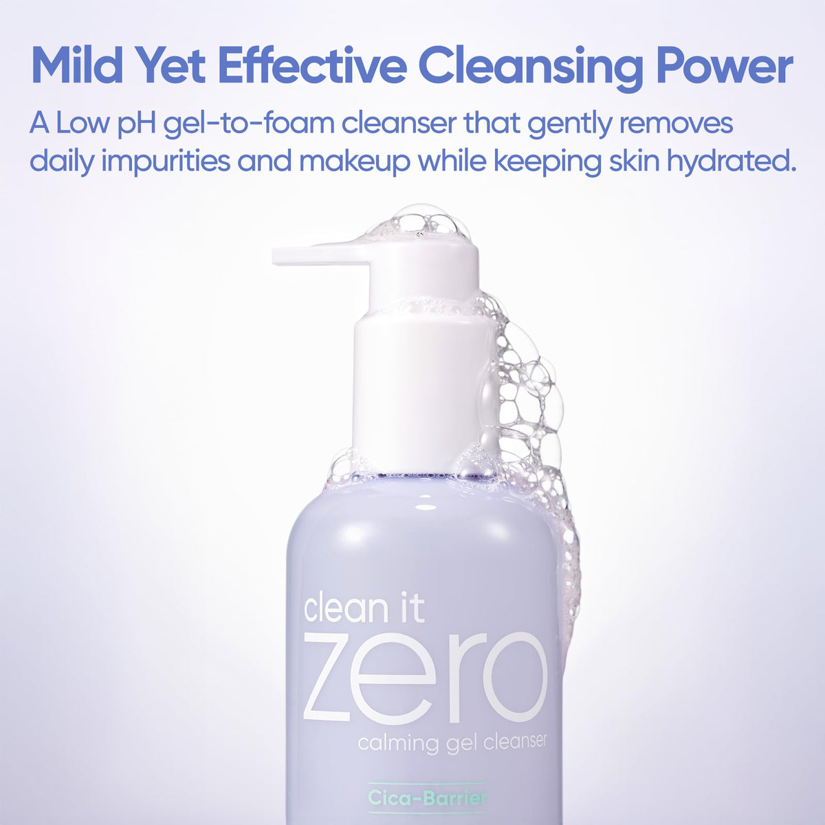 Banila Co Clean It Zero Calming Gel Cleanser pump dispenser detail shot