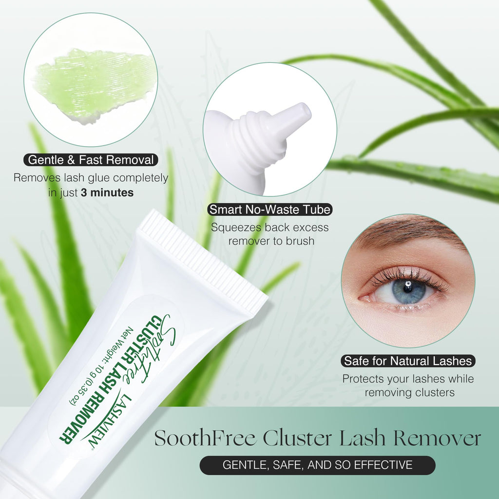 Lashview lash extension adhesive remover bottle with spiral wand applicator