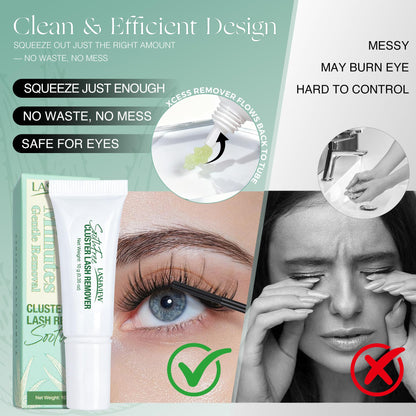 Using a cotton swab with Lashview glue remover