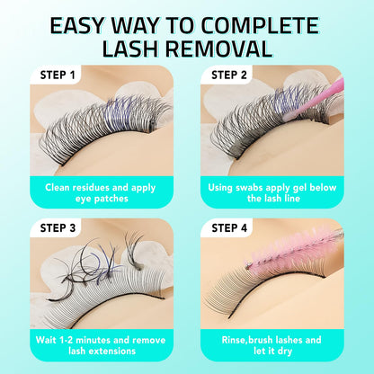 Close up of Vavalash eyelash extension remover packaging