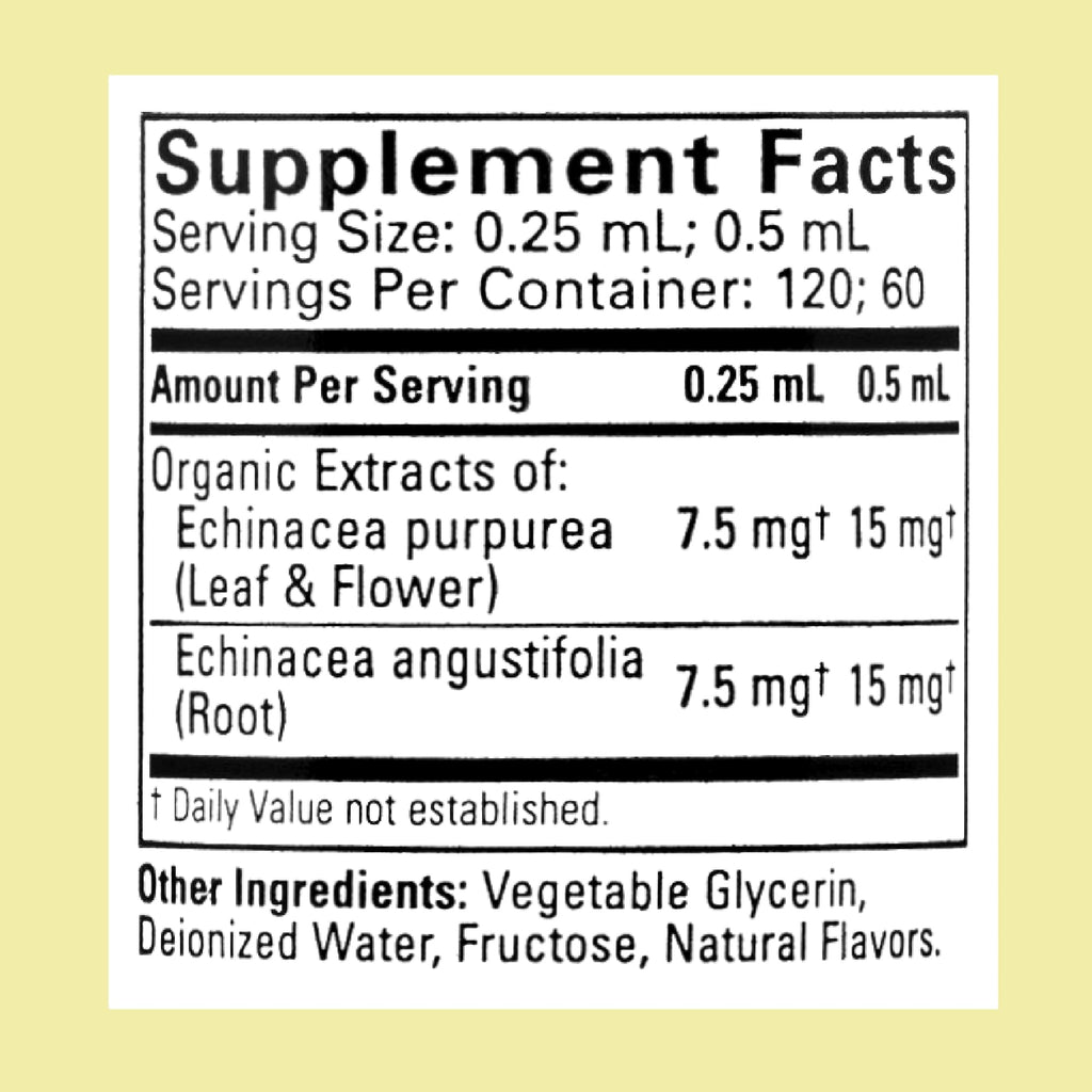 ChildLife Essentials natural orange flavor herbal supplement label