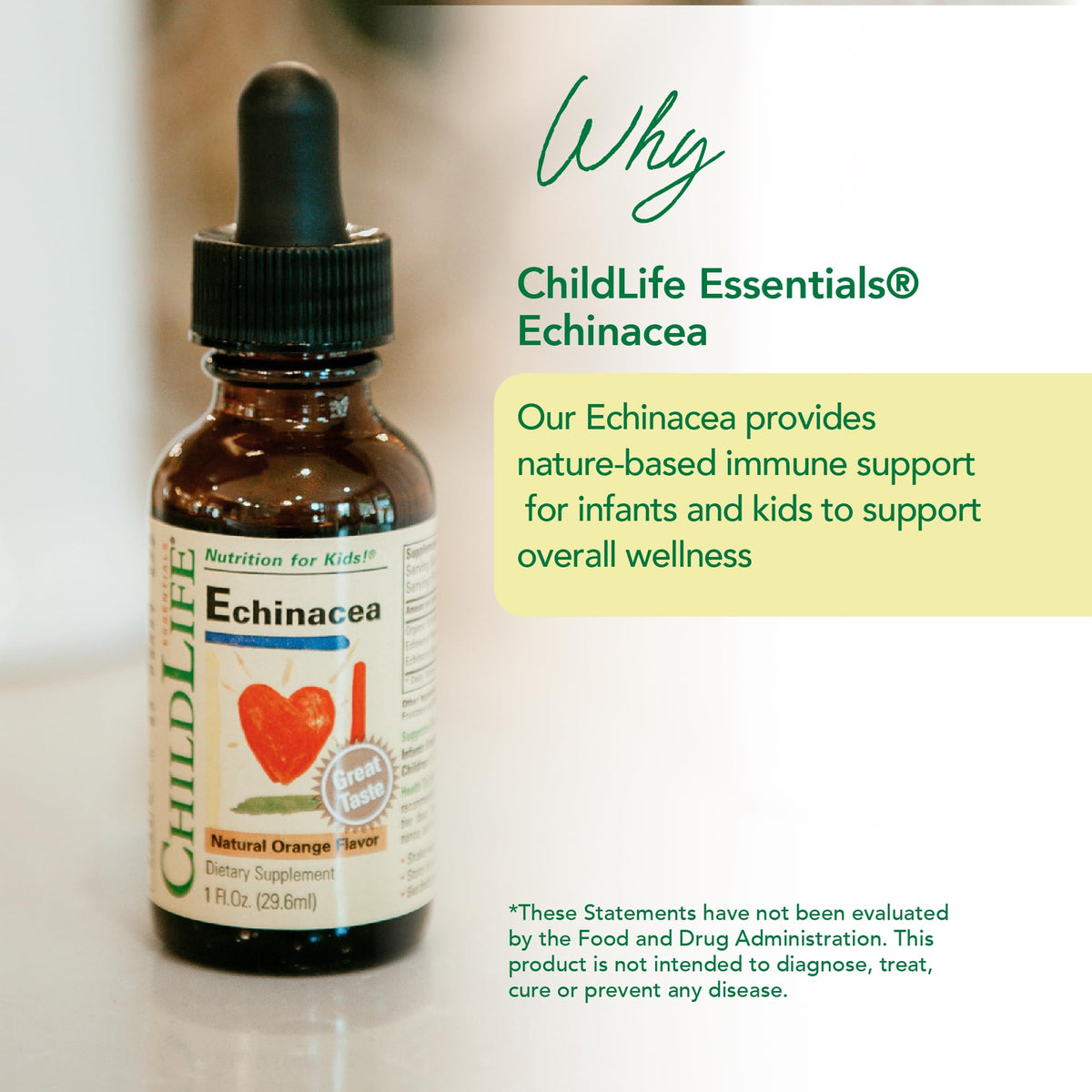 ChildLife Essentials Echinacea for Kids 1 fluid ounce glass bottle