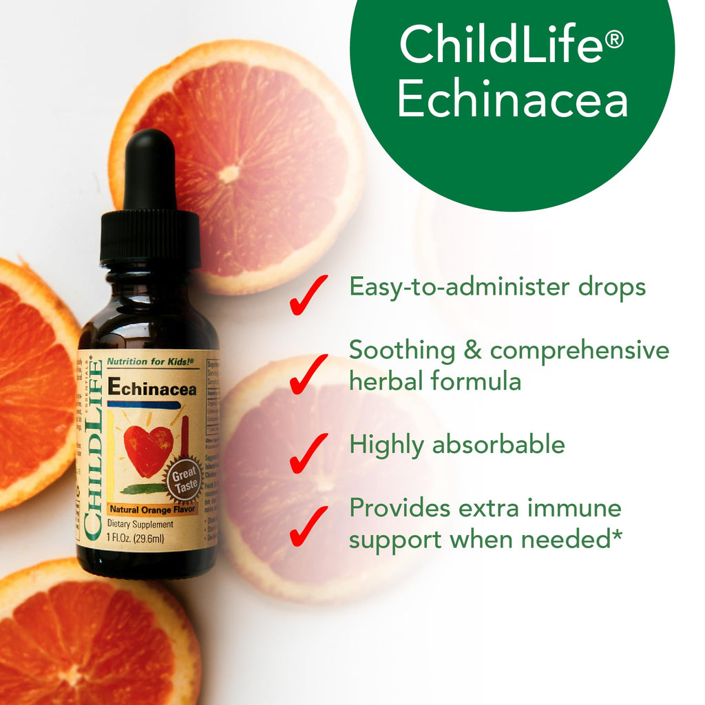 Side profile of ChildLife Essentials Echinacea for Kids packaging