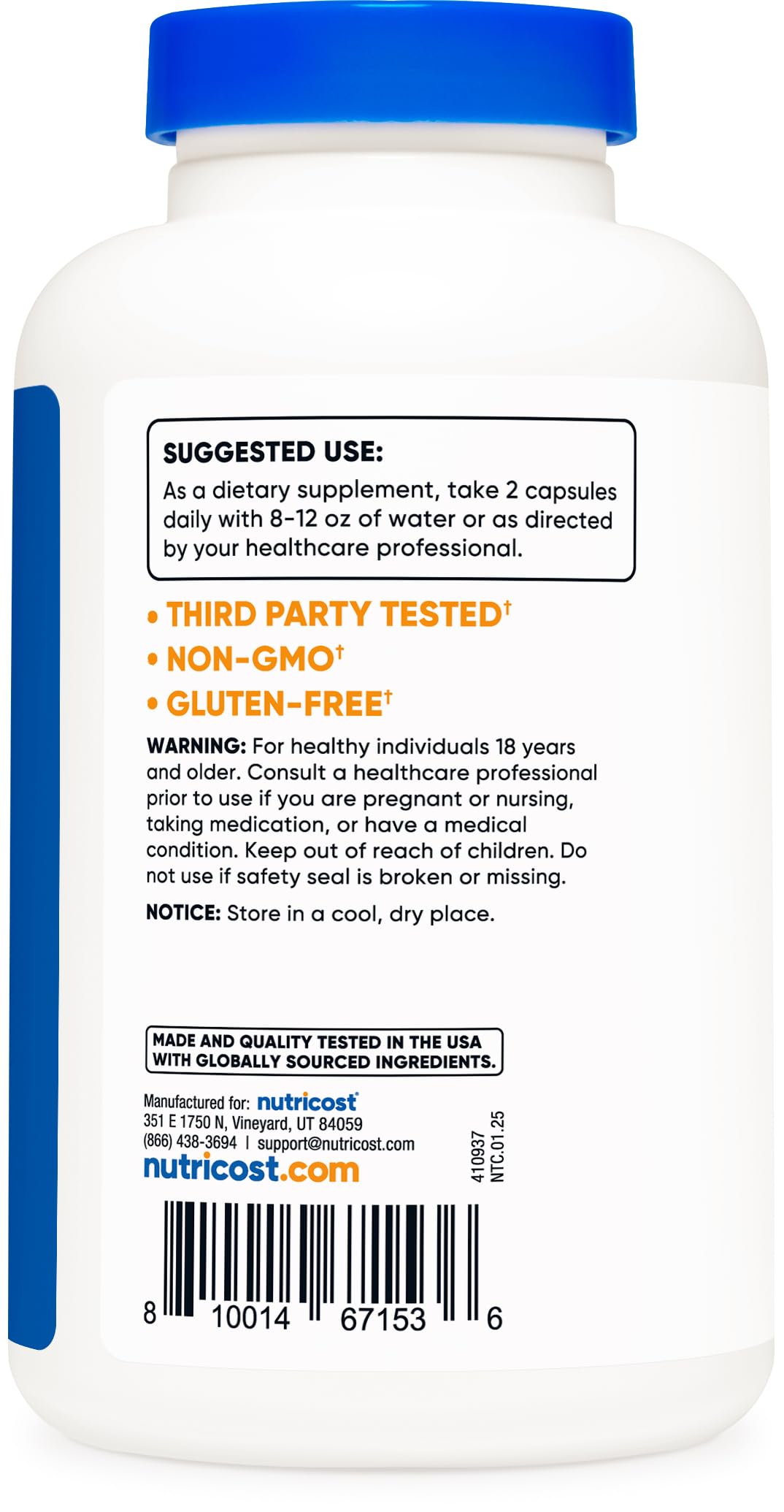Authentic USA imported Nutricost Vitamin C and Zinc dietary supplement lifestyle setup