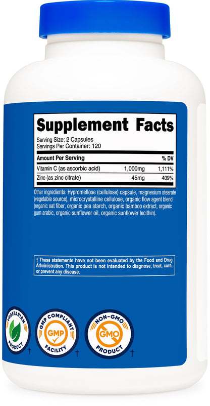 Nutricost high potency immune support vegetarian capsules close up view