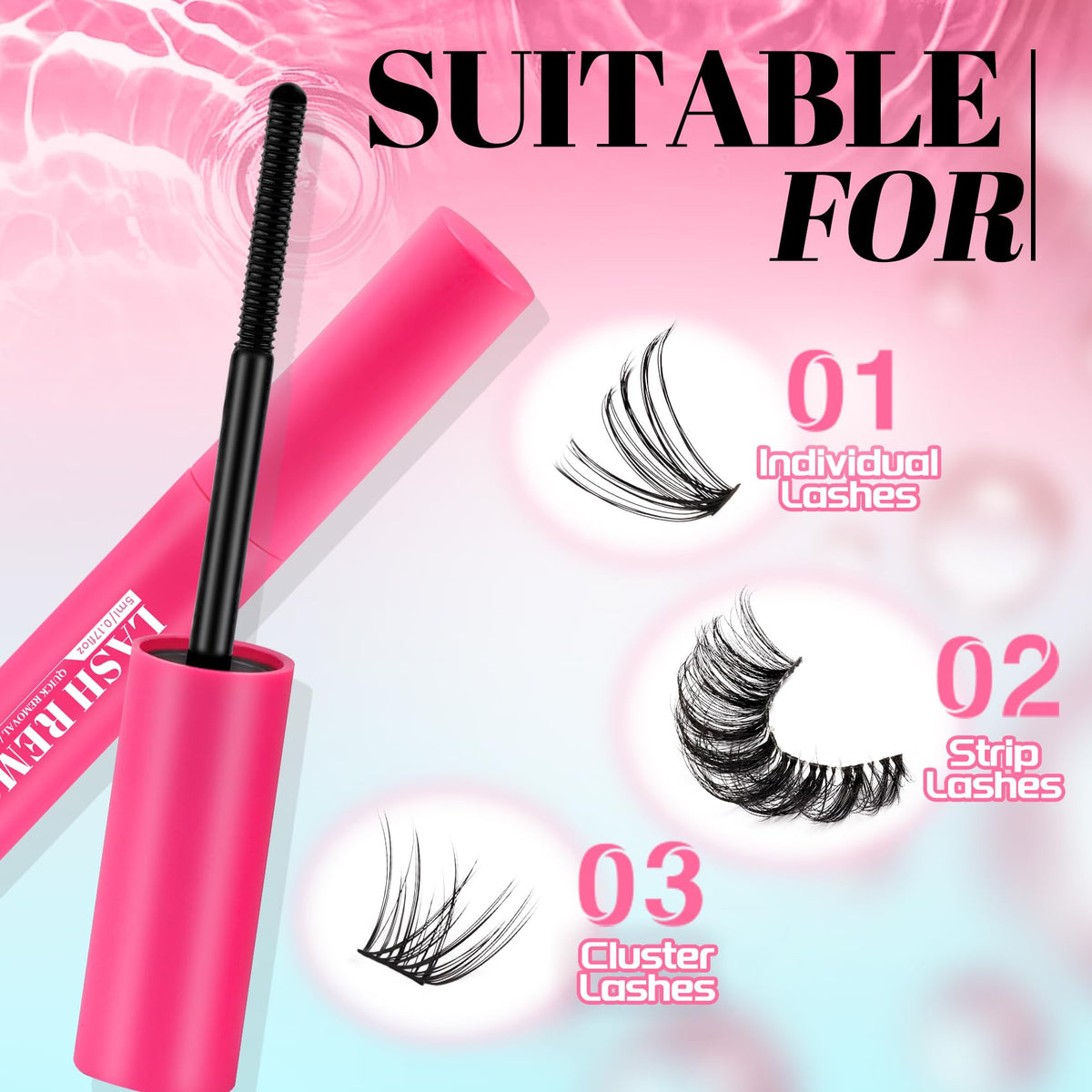 Veyesbeauty lash remover box packaging side view