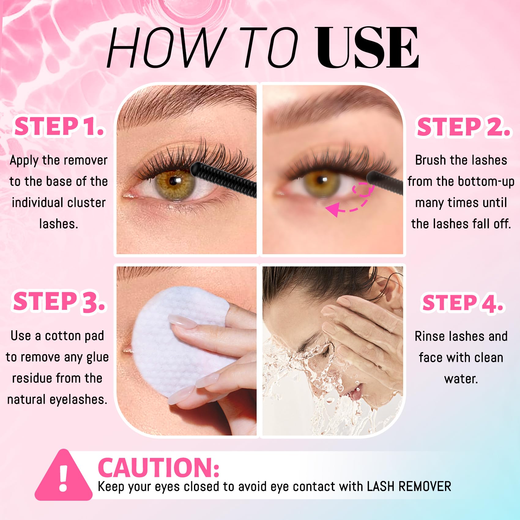 Veyesbeauty cluster lash remover box and bottle display