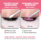Forabeli 15 ml lash extension remover bottle in professional setting