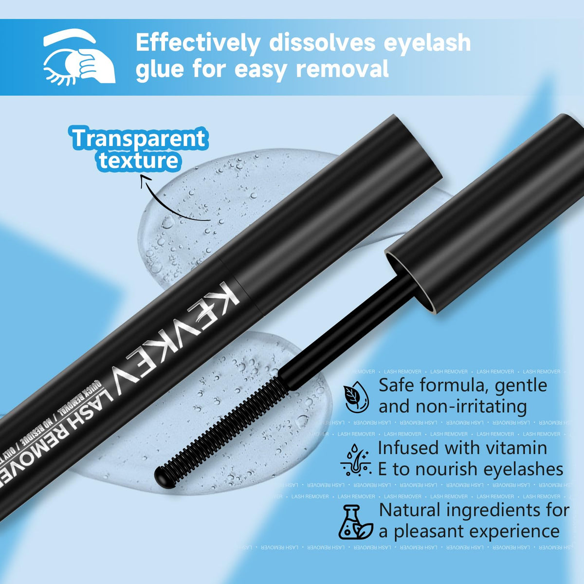 KevKev lash extension remover wand applicator detail
