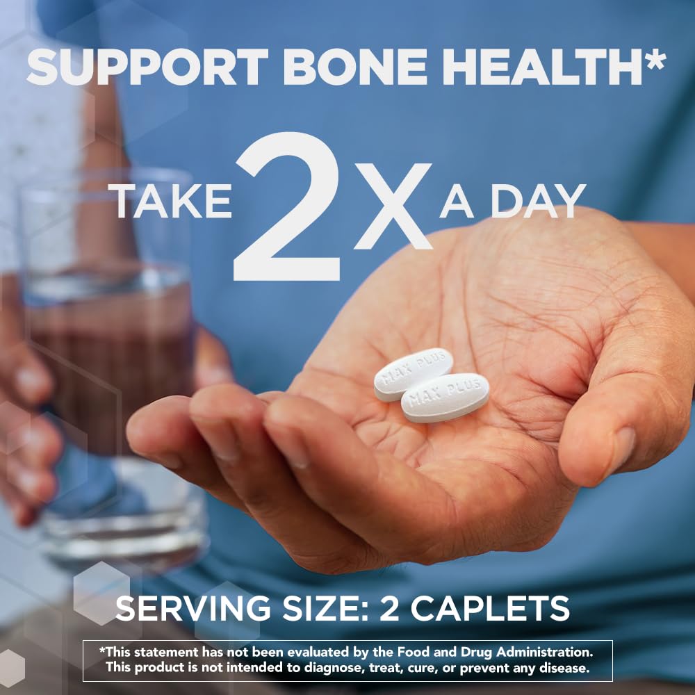 Citracal Maximum Plus bone health supplement tablets bottle showing micronutrients list