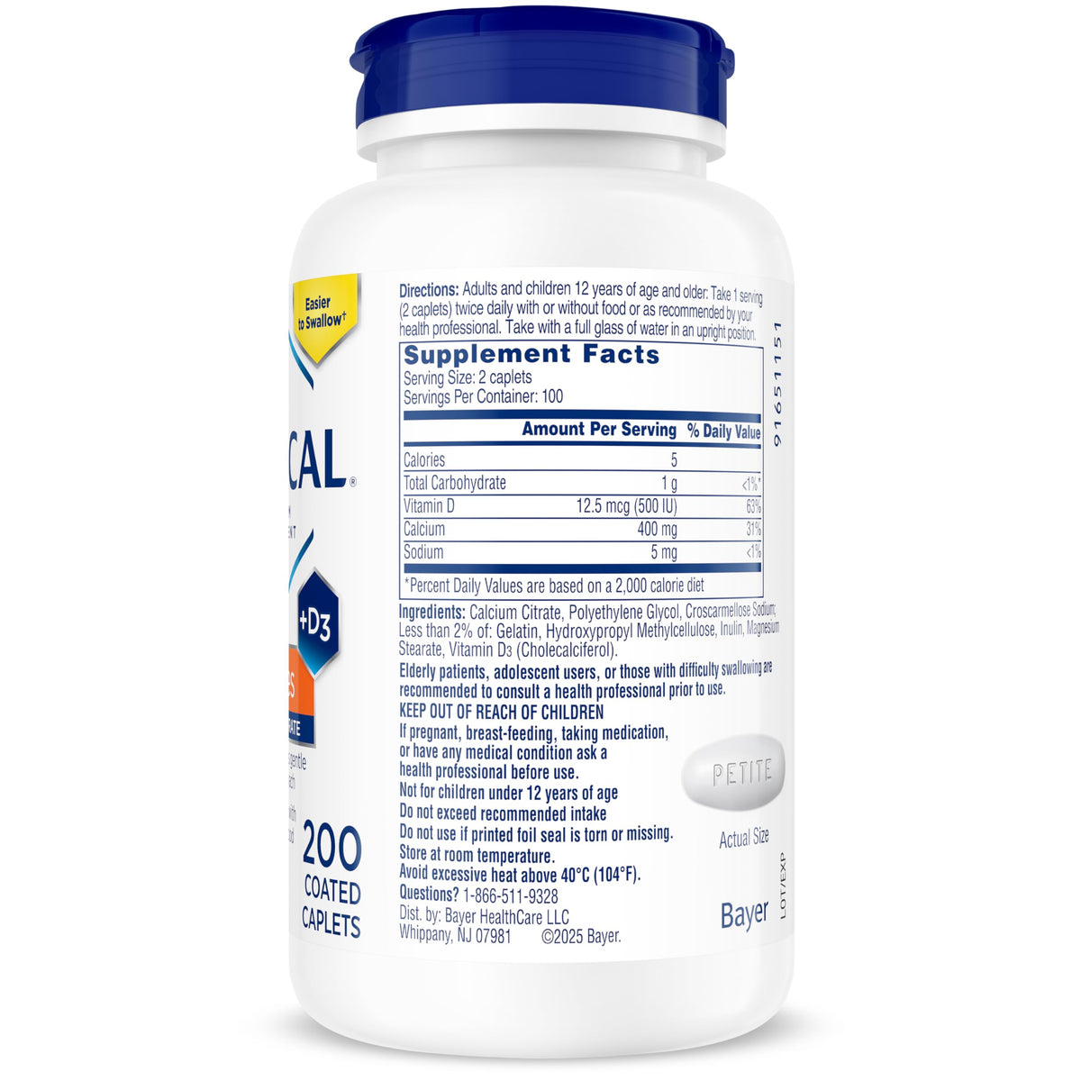 Citracal Petites 375 count dietary supplement full product packaging