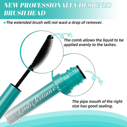 AMZGIRL LASH individual lash cluster remover oil close up of the comb brush applicator.