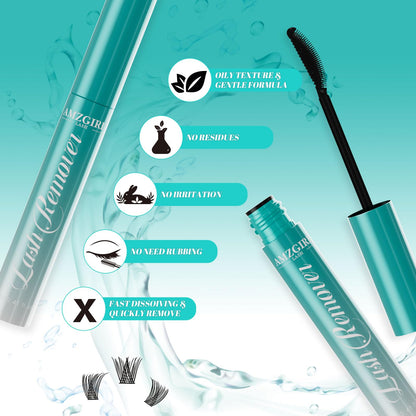 DIY eyelash glue remover being applied to false eyelashes for thirty second dissolving action.