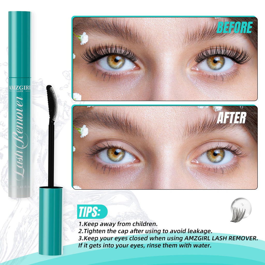 Amzgirl Lash Extension Remover compact 12 milliliter size comparison