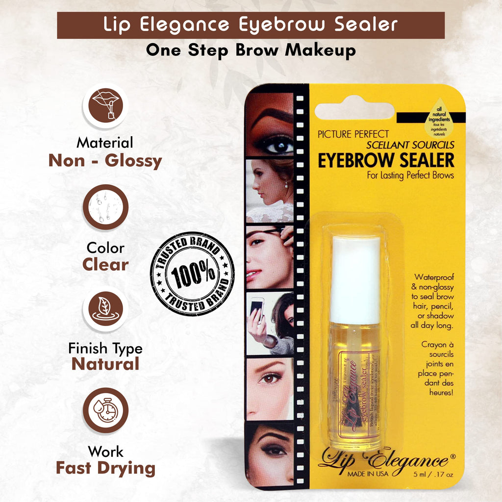 Lip Elegance Eyebrow Sealer applicator brush close up