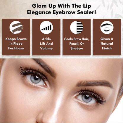 Lip Elegance extreme hold eyebrow sealer bottle standing upright