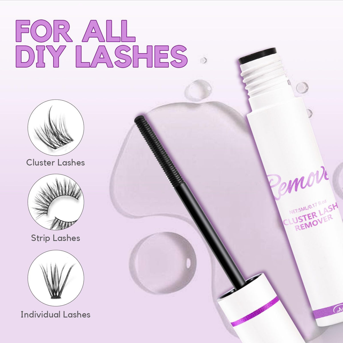 Gaqqi Lash Glue Remover lifestyle product flat lay