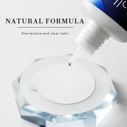 Premium clear gel type lash remover consistency close up