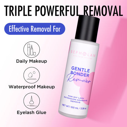 Gentle oil water formula lash adhesive remover for sensitive eyes
