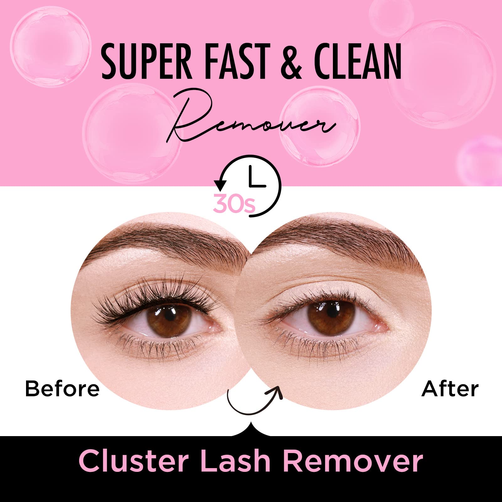 One hundred milliliter size bottle of professional grade cluster lash remover