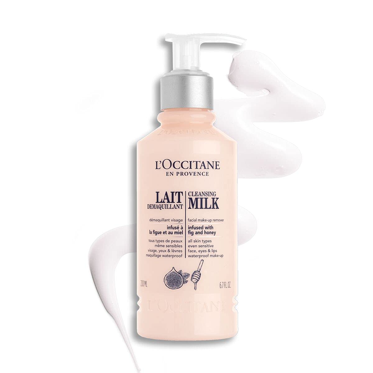 L'Occitane Cleansing Milk pump bottle for daily skincare