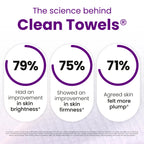 Clean Skin Club Healthy Aging Clean Towels Extra Large stack of wipes