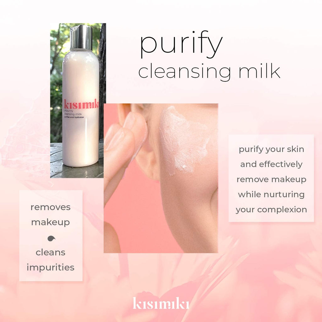 Kisimiki Purify Cleansing Milk in lifestyle setting