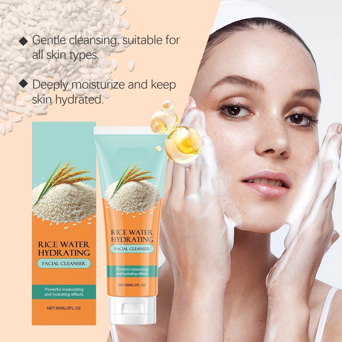 Klyso facial cleanser tube showing size and branding